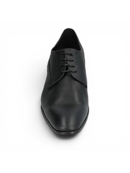 Doucal Other - Doucal's Pebbled Leather Derby Dress Shoes Black EU 45 US 12 Made Italy NIB